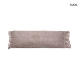 Kissenbezug – Boho-Baumwolltextur, Grau, 35x100 cm | GEE GREY