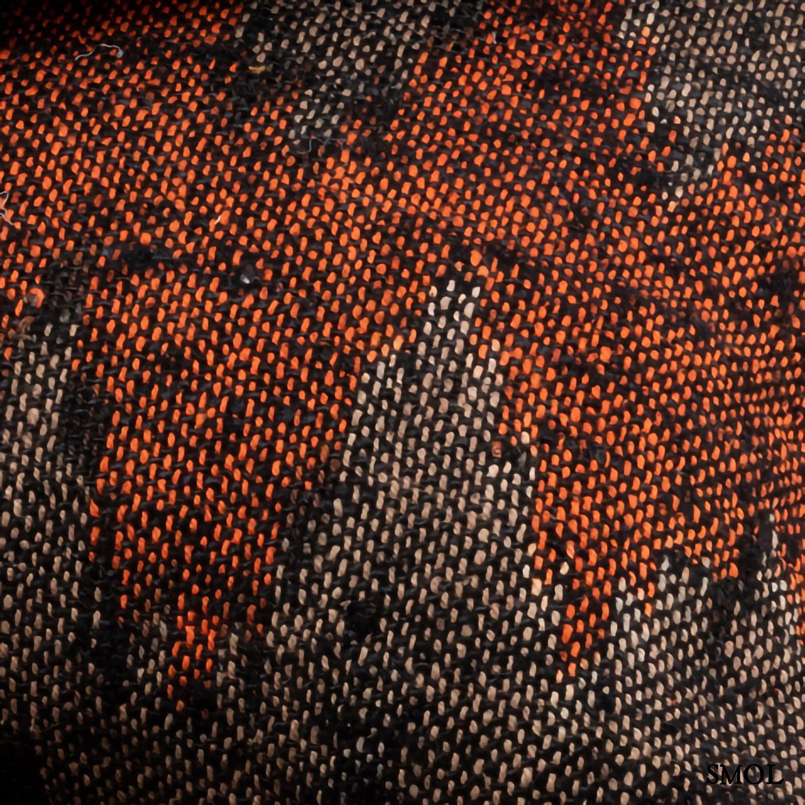 Díszpárnahuzat - pamut, 30x50 | GEE ORANGE BLACK - smol.hu - nagyítva