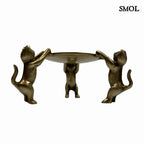 Dísztál - kisméretű, 3 macskával, ⌀ 10 cm | PURR - smol.hu - alulról
