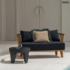 Dohányzóasztal - fekete, fa | MADERO | SMOL - kanapéval