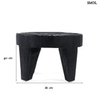 Dohányzóasztal - fekete, fa | MADERO | SMOL - méretekkel