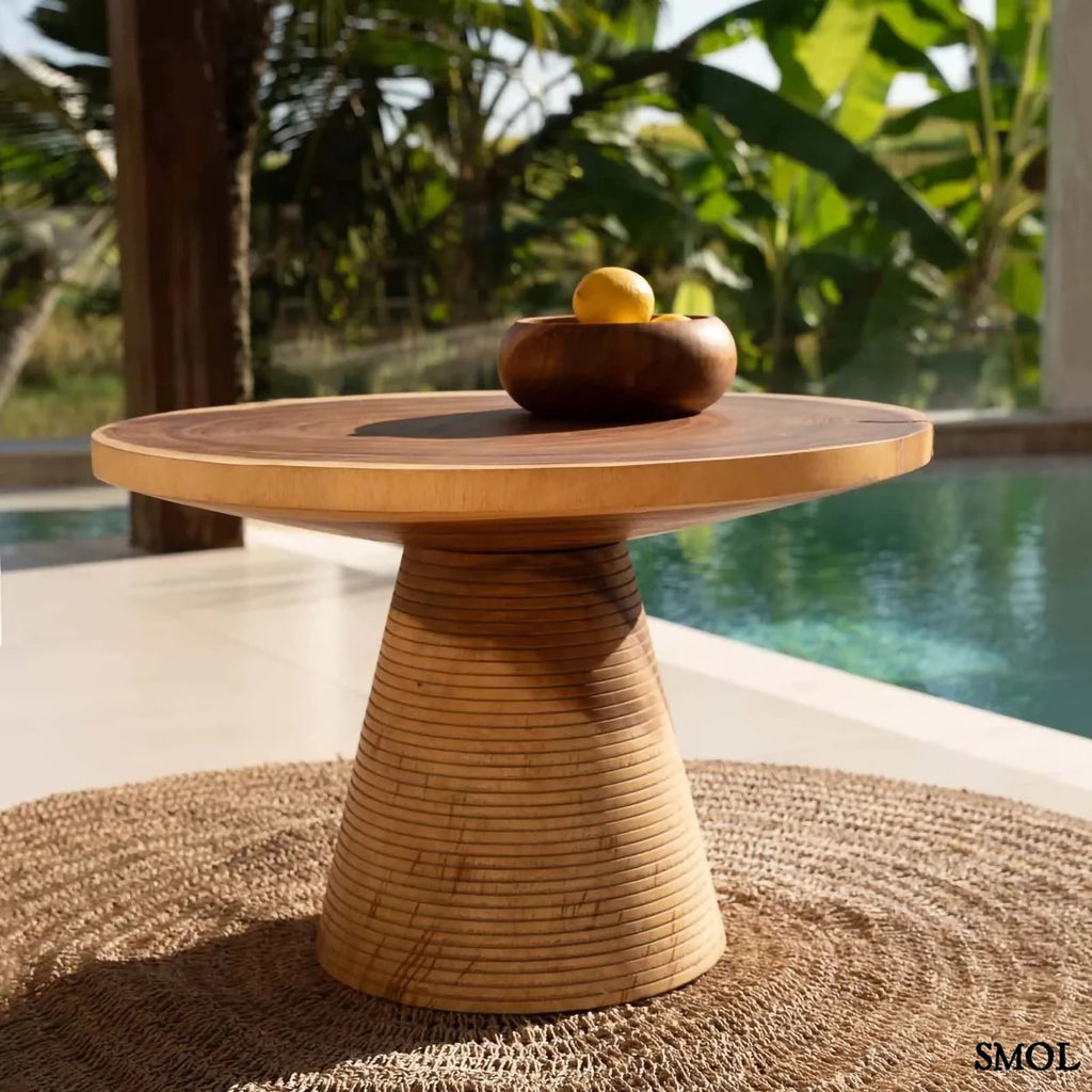 Dohányzóasztal - természetes fa, natúr | MATATA | SMOL - citrommal