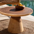 Dohányzóasztal - természetes fa, natúr | MATATA | SMOL - szőnyegen, tállal