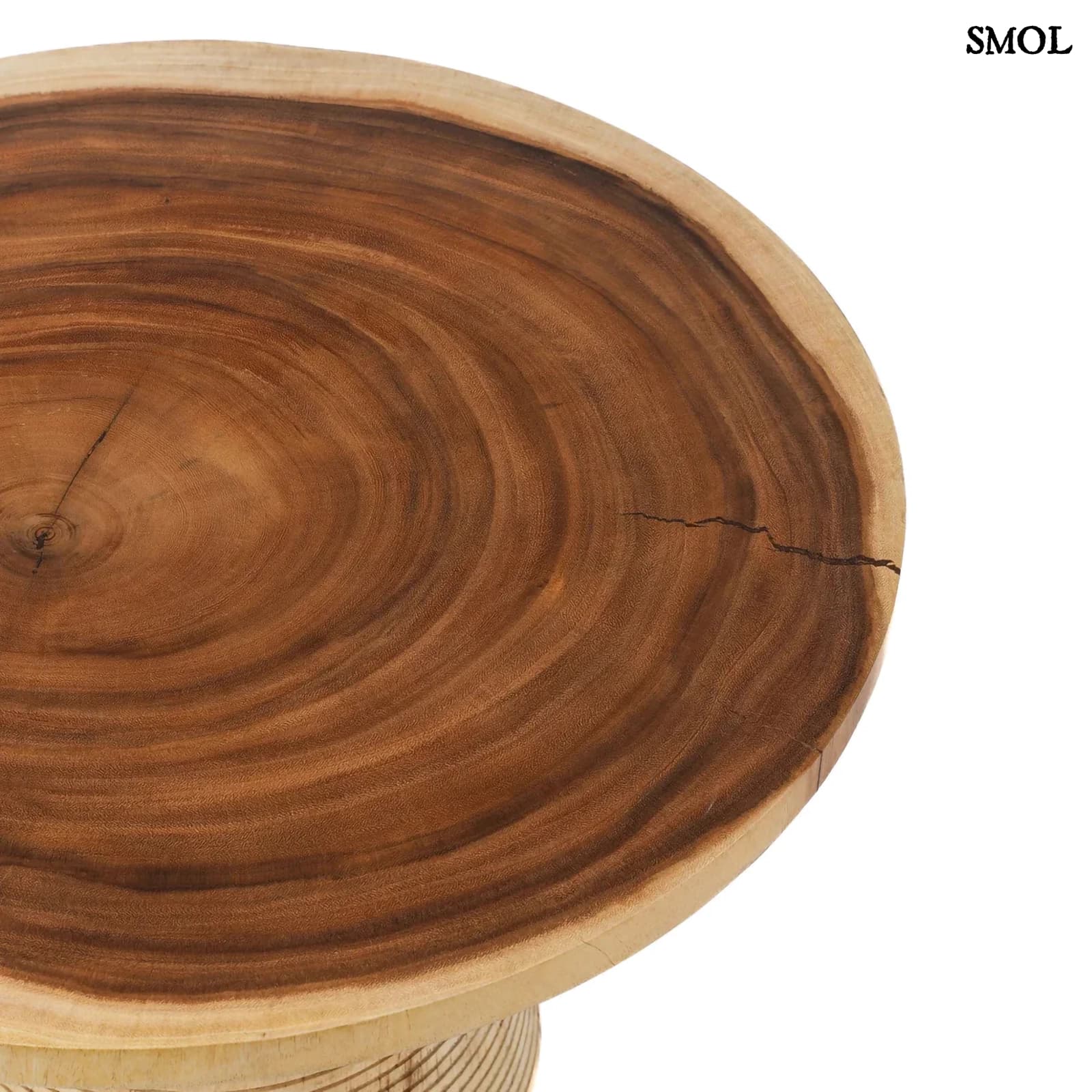 Dohányzóasztal - természetes fa, natúr | MATATA | SMOL - asztallap nyagyítva