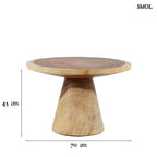 Dohányzóasztal - természetes fa, natúr | MATATA | SMOL - méretekkel