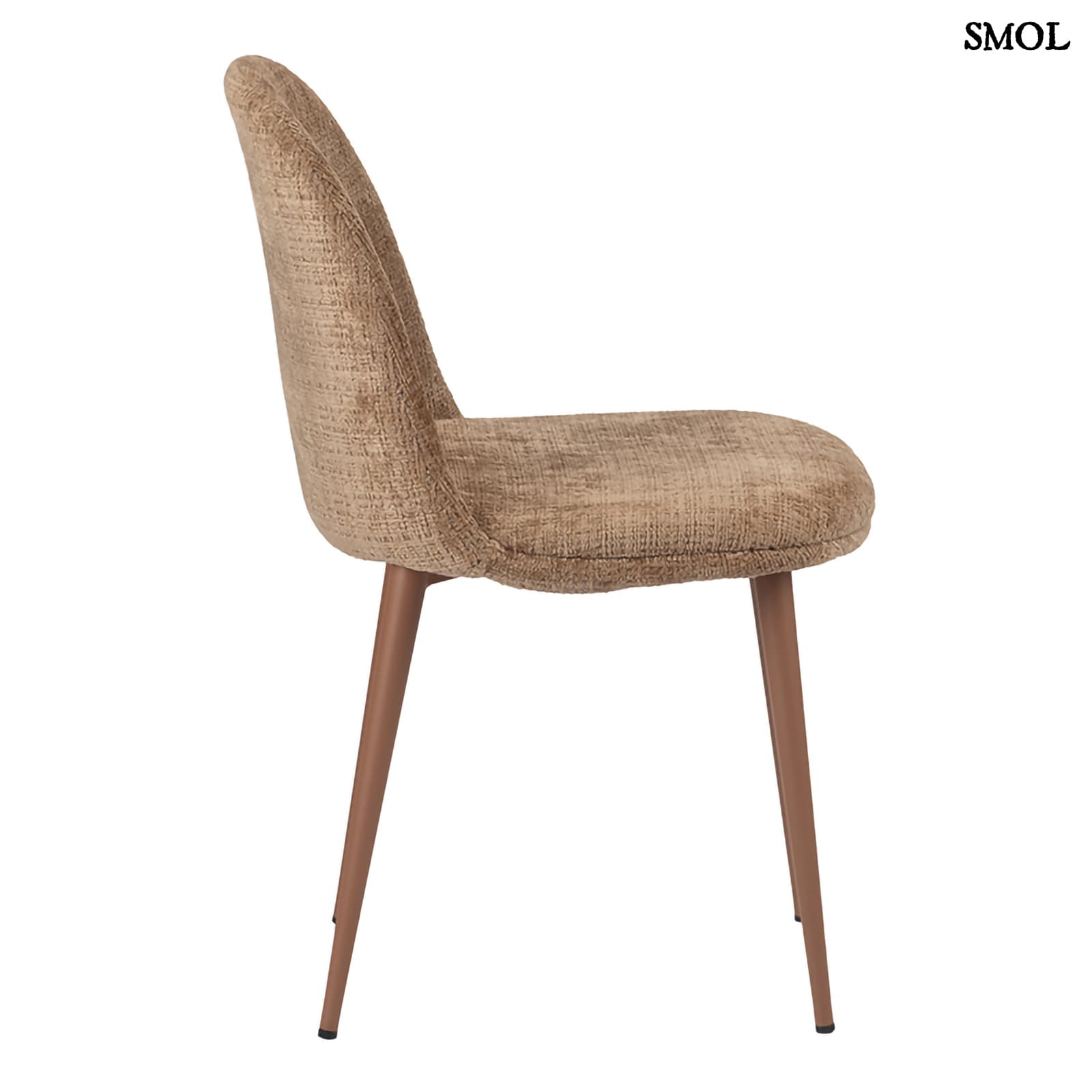 EGG CHAIR CARAMEL, 2 db kárpitozott étkezőszék - smol.hu - oldalról