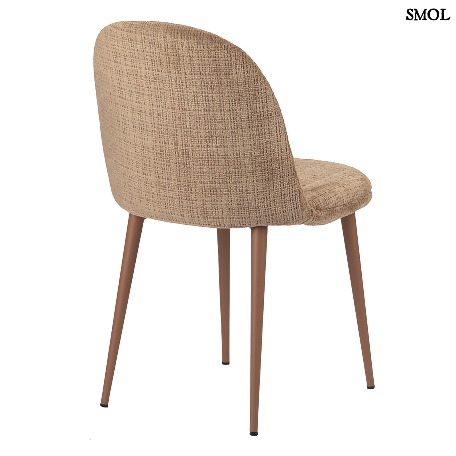 EGG CHAIR CARAMEL, 2 db kárpitozott étkezőszék - smol.hu - hátulról, ferdén