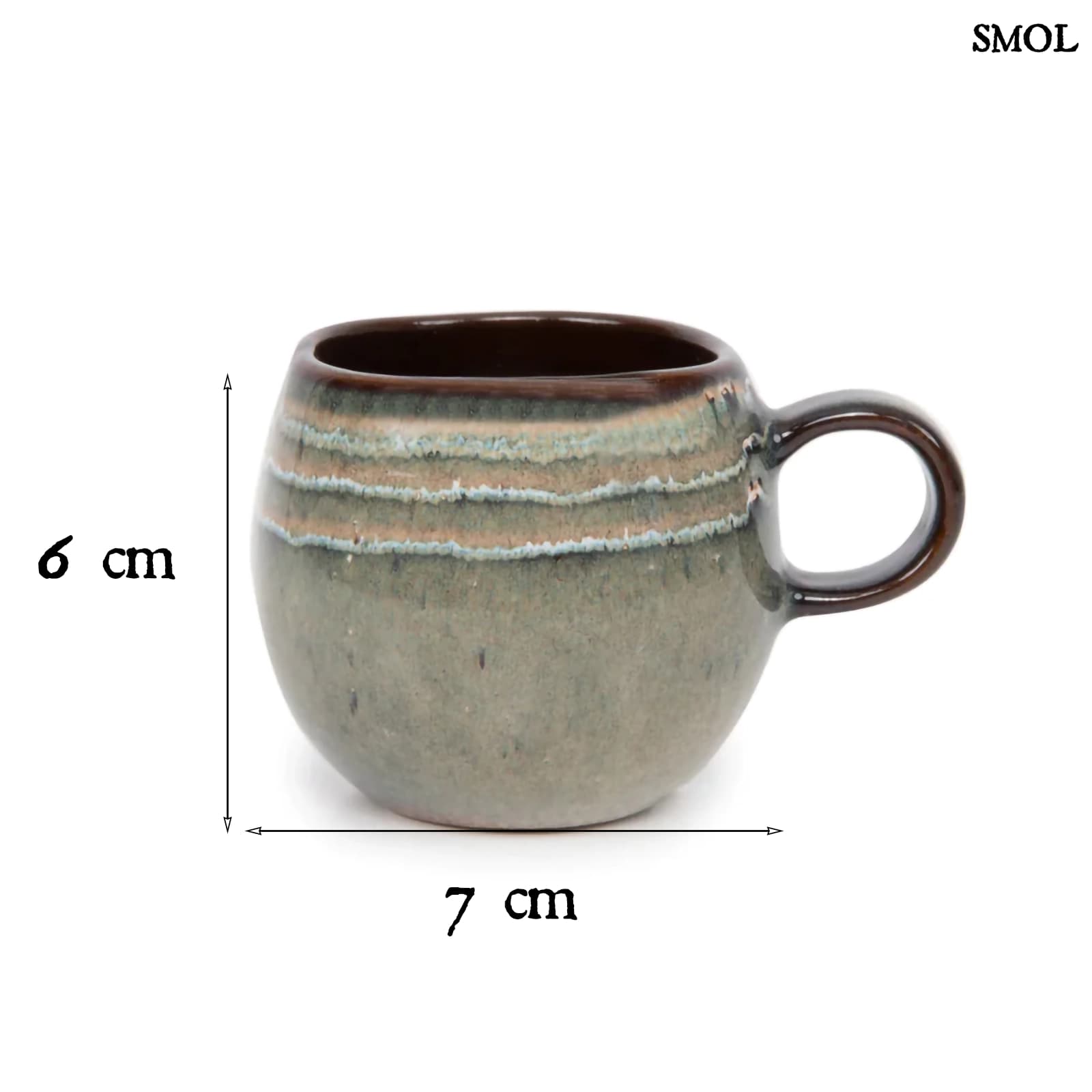 Eszpresszó csésze szett, 6 db | COMPORTA | SMOL - méretekkel
