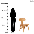 Étkezőszék teakfából – natúr | LOVYA | SMOL - méretarányosan