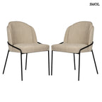 FJORD BEIGE, 2 db kárpitozott étkezőszék - smol.hu - egymás felé fordítva