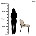FJORD BEIGE, 2 db kárpitozott étkezőszék - smol.hu - méretarányosan