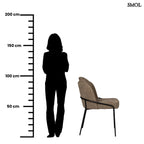 FJORD BROWN, 2 db kárpitozott étkezőszék - smol.hu - méretarányosan