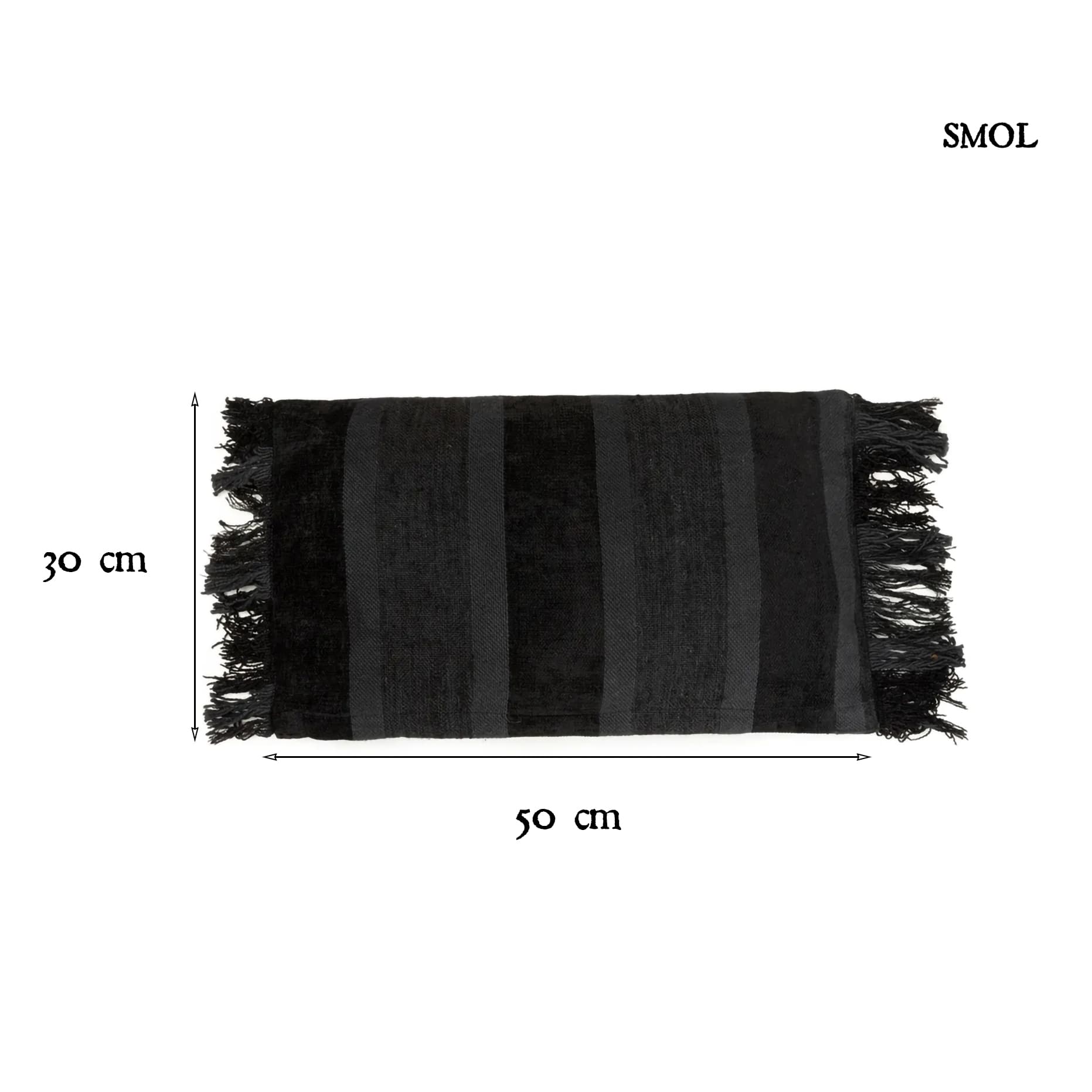 GEE BLACK, bársony díszpárnahuzat, 30x50 - smol.hu