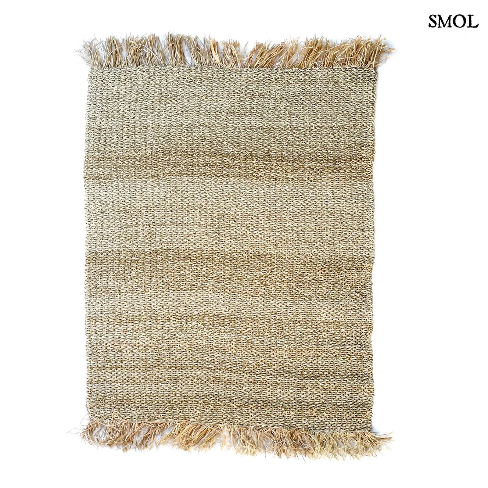 FRINGED, természetes raffia szőnyeg, 240x180 - smol.hu - fehér háttérrel