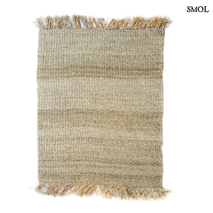 FRINGED, természetes raffia szőnyeg, 240x180 - smol.hu - fehér háttérrel