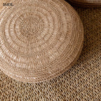 FRINGED, természetes raffia szőnyeg, 240x180 - smol.hu - puffal