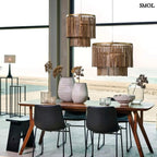 Fa Függőlámpa - természetes, modern | TULARE | SMOL - étkezőasztal felett