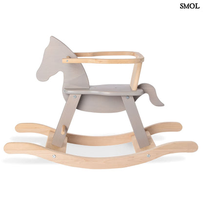 Fa Hintaló Biztonsági Gyűrűvel | GREY HORSE | SMOL - fehér háttérrel