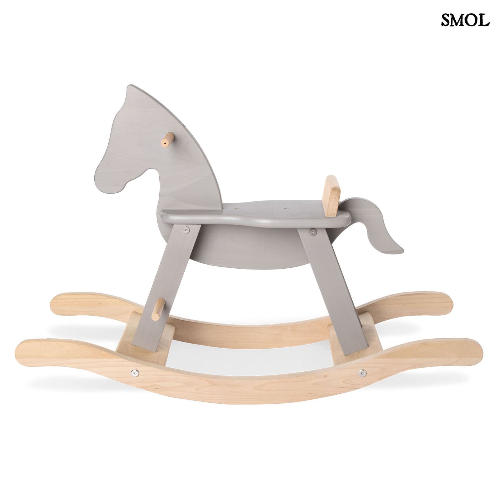 Fa Hintaló Biztonsági Gyűrűvel | GREY HORSE | SMOL - biztonsági gyűrű nélkül