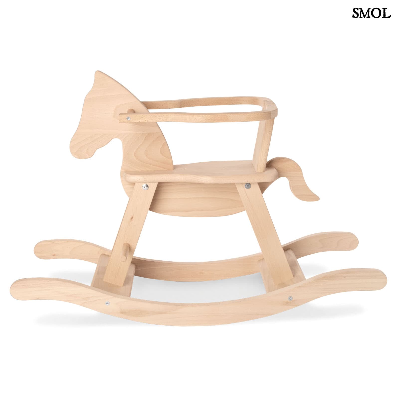 Fa Hintaló Biztonsági Gyűrűvel | HORSE | SMOL - fehér háttérrel
