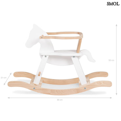 Fa Hintaló Biztonsági Gyűrűvel | WHITE HORSE | SMOL - méretekkel