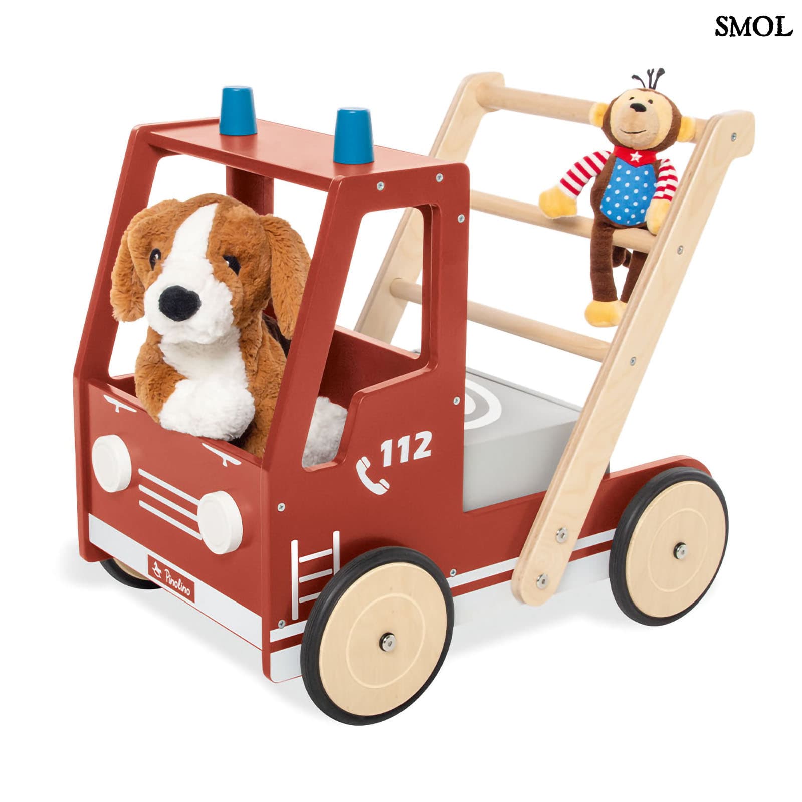 Fa Járássegítő Tűzoltóautó| FIRETRUCK FRED | SMOL - fehér háttérrel