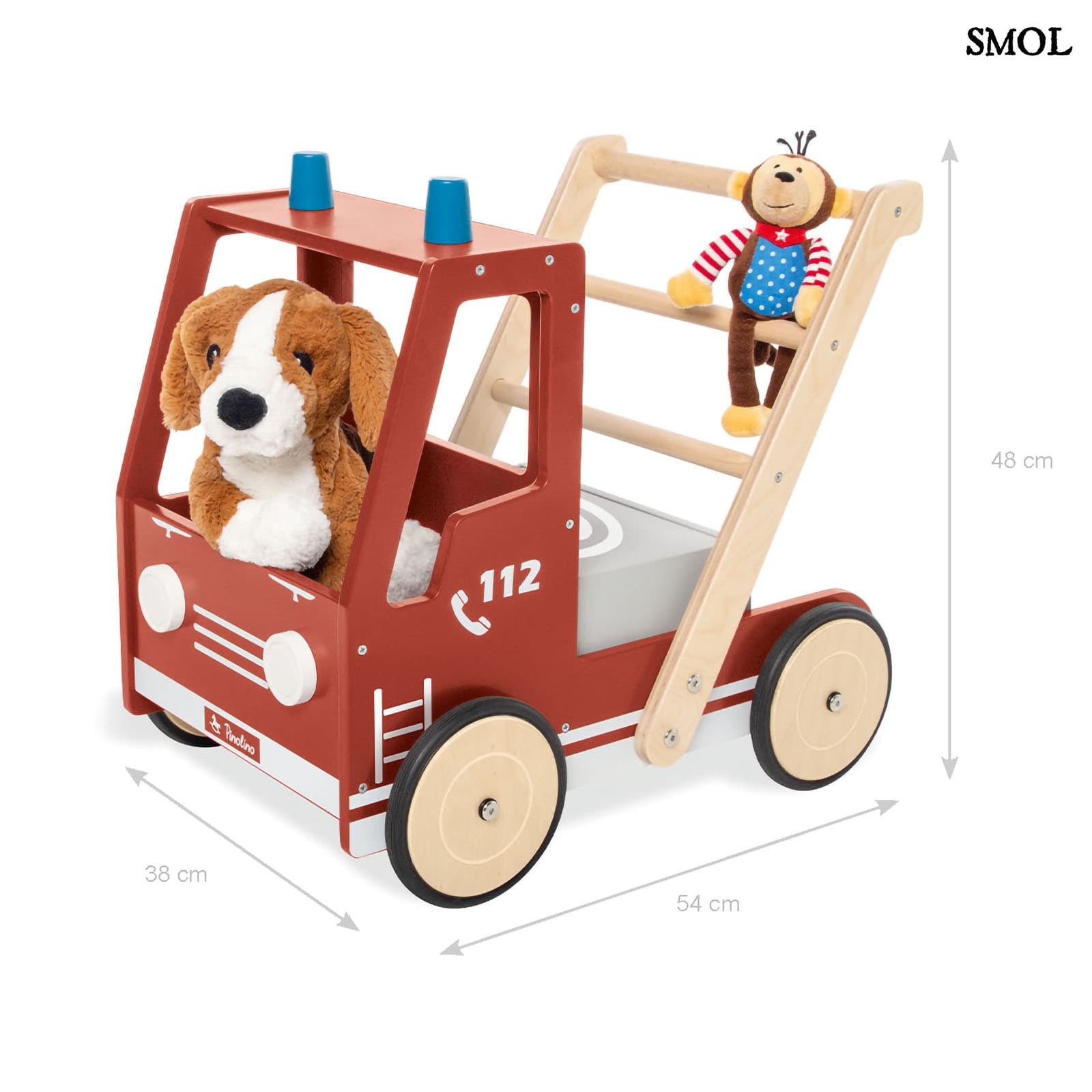 Fa Járássegítő Tűzoltóautó| FIRETRUCK FRED | SMOL - méretekkel