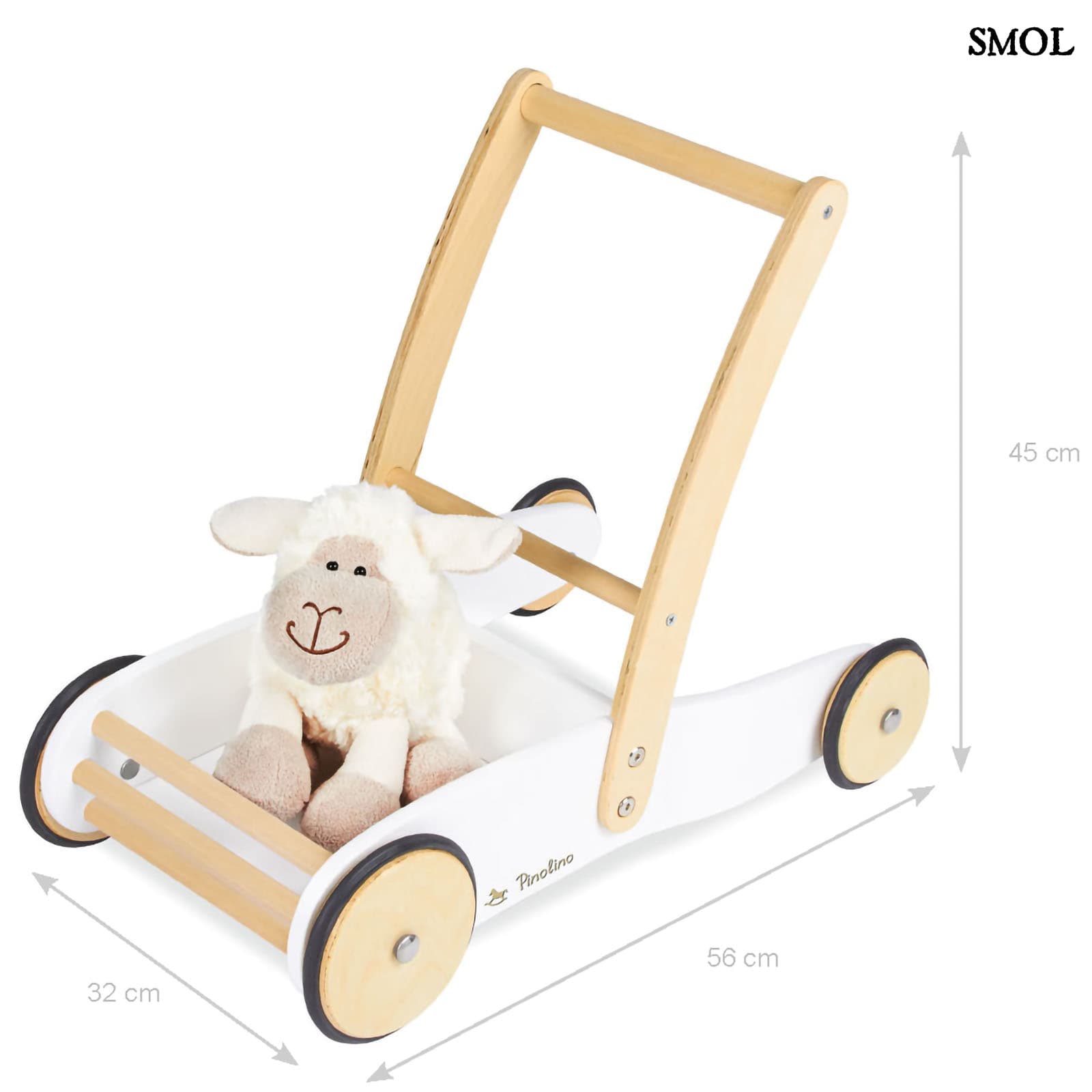 Fa Járássegítő, fehér | ULI | SMOL - méretekkel