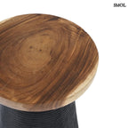 Fa Kisasztal, 50 cm, fekete-natúr| END SIDE | SMOL - felülről