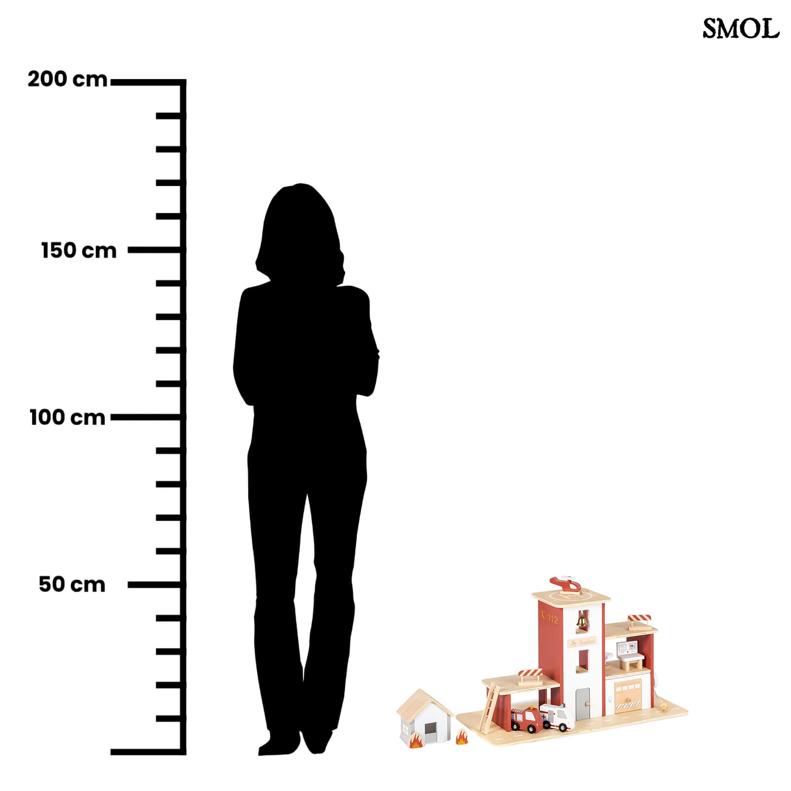 Fa Tűzoltóállomás Játékszett Járművekkel | BEN | SMOL - méretarányosan felnőttel
