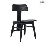 Wooden Dining Chair – Modern Black Solid Wood Design Chair | LOVYA