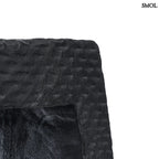 Fekete színű, rusztikus suárfa kisasztal és ülőke sarok nagyítva