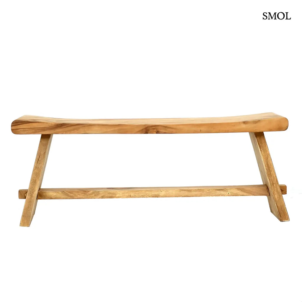 Tömör suar fa pad natúr színben, 120×45 cm, szemből