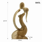Fa szobor - ölelkező pár | LOMANI | SMOL - méretekkel