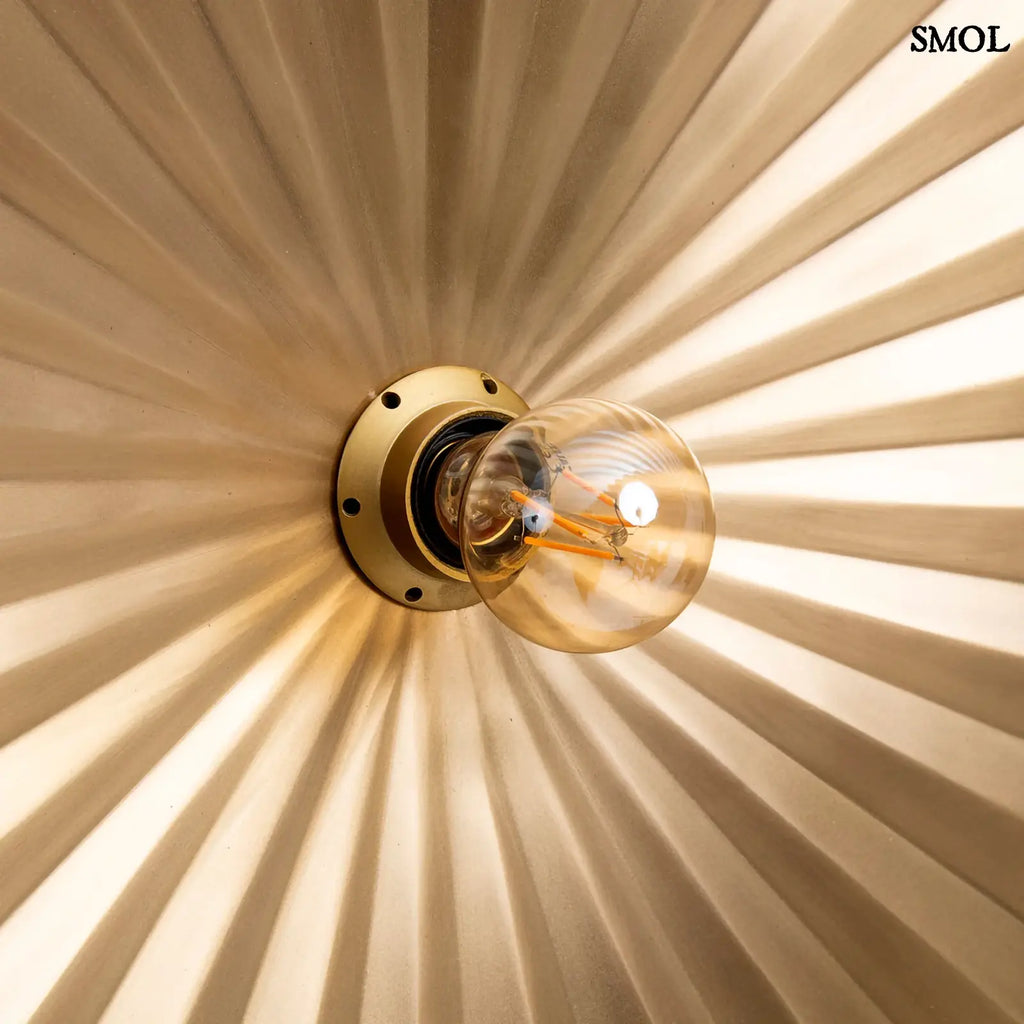 Fali lámpa luxus sárgaréz kivitelben, égővel