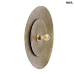 Sárgaréz Fali Lámpa dupla hold formával, indiai kézműves munka, elforgatva