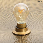 Sárgaréz Fali Lámpa dupla hold formával, indiai kézműves munka,  közepe nagyítva