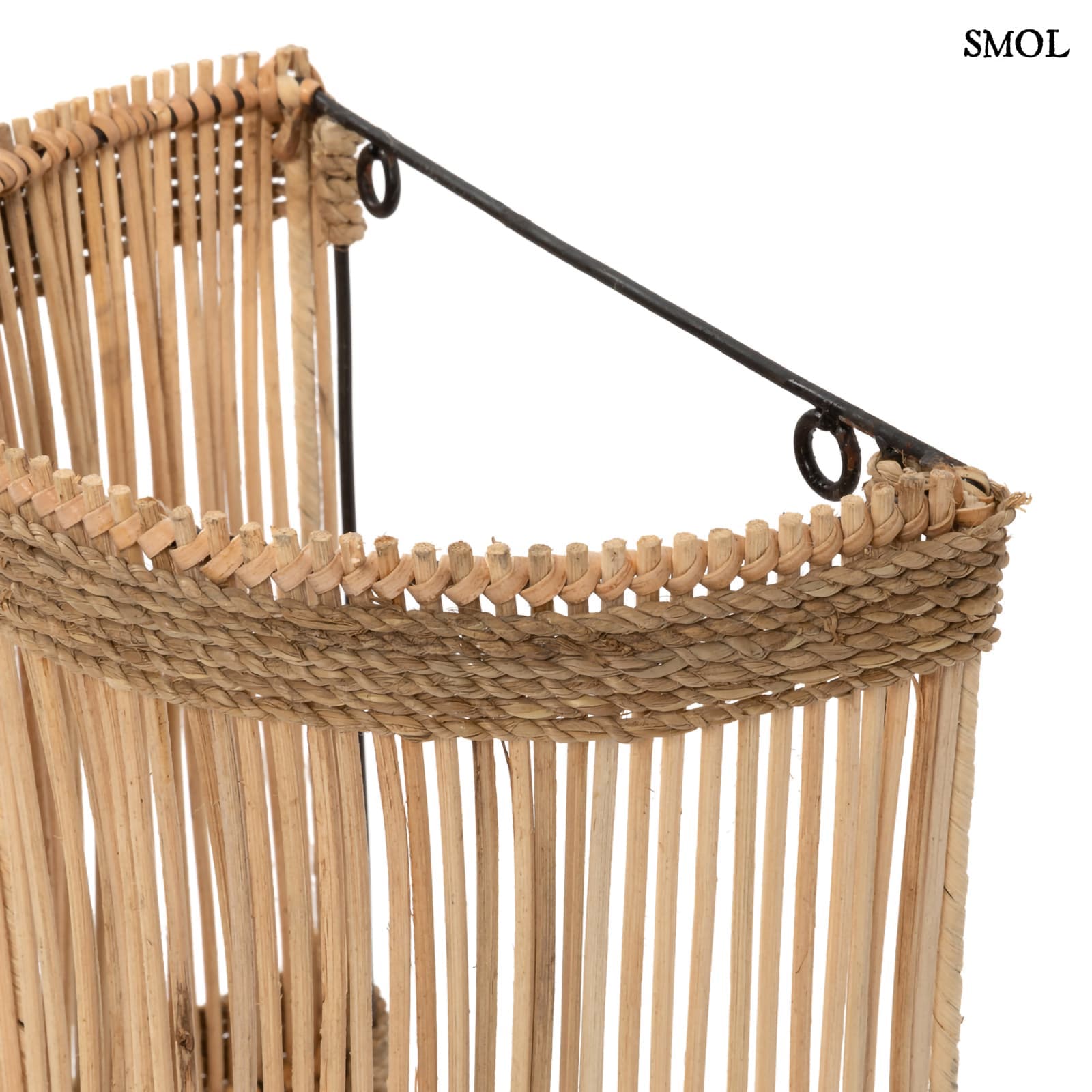 Fali lámpaernyő - natúr, rattan, 50 cm | JALAL - smol.hu - felülről nagyítva