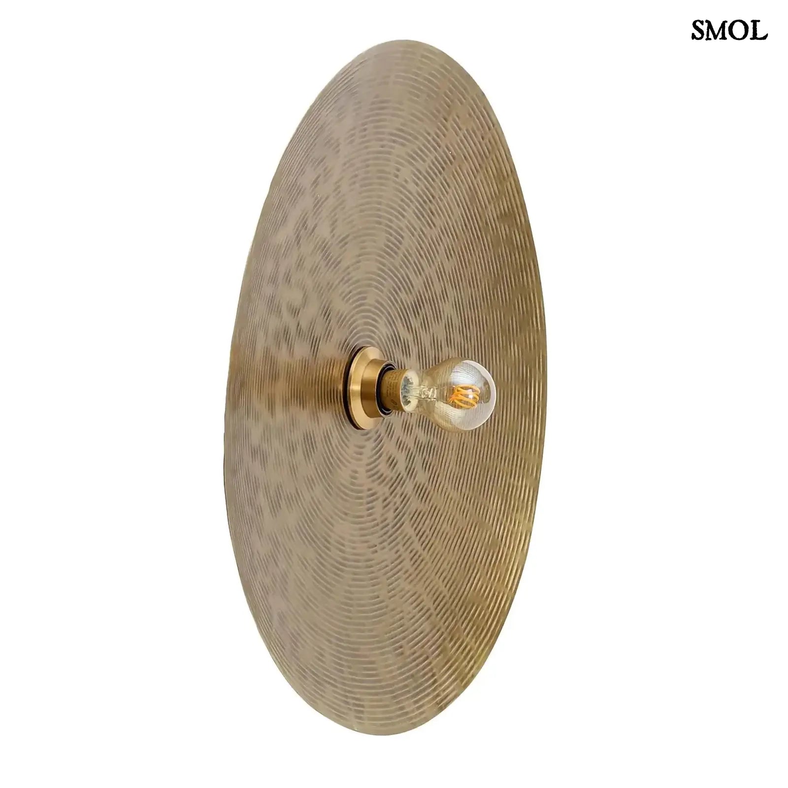 Kerek FULL MOON réz falilámpa fekete foltokkal, ferdén