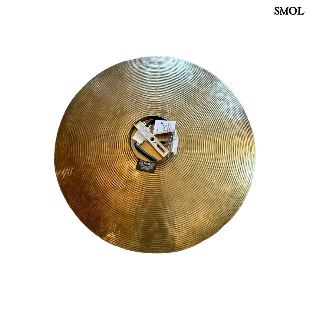 Kerek FULL MOON réz falilámpa fekete foltokkal, hátulról