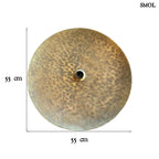 Kerek FULL MOON réz falilámpa fekete foltokkal, méretekkel