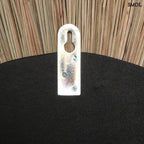 Boho stílusú, természetes fűből készült kör alakú falitükör, akasztó nagyítva