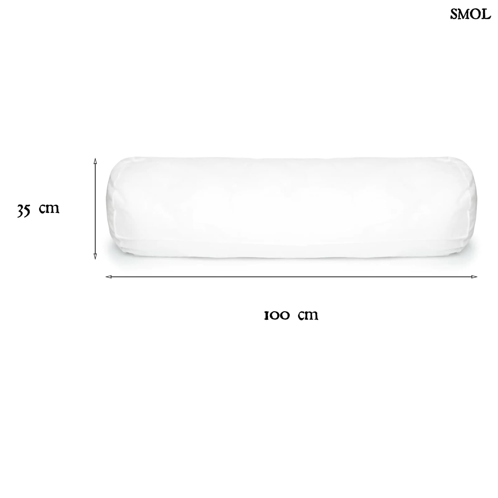 Fehér Párnabelső, 35x100, téglalap alakú | SMOL - méretekkel
