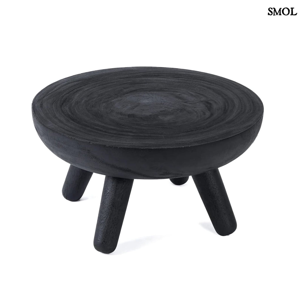 Fekete Kisasztal Suarfából, 78,5 cm| LOSTEN | SMOL - ferdén