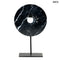 Fekete Márvány Dekoráció Állványon – 40 cm | MARBLE DISC BLACK