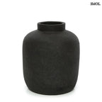 Fekete Terrakotta Váza, 22 cm | PEAKY | SMOL - fehér háttérrel