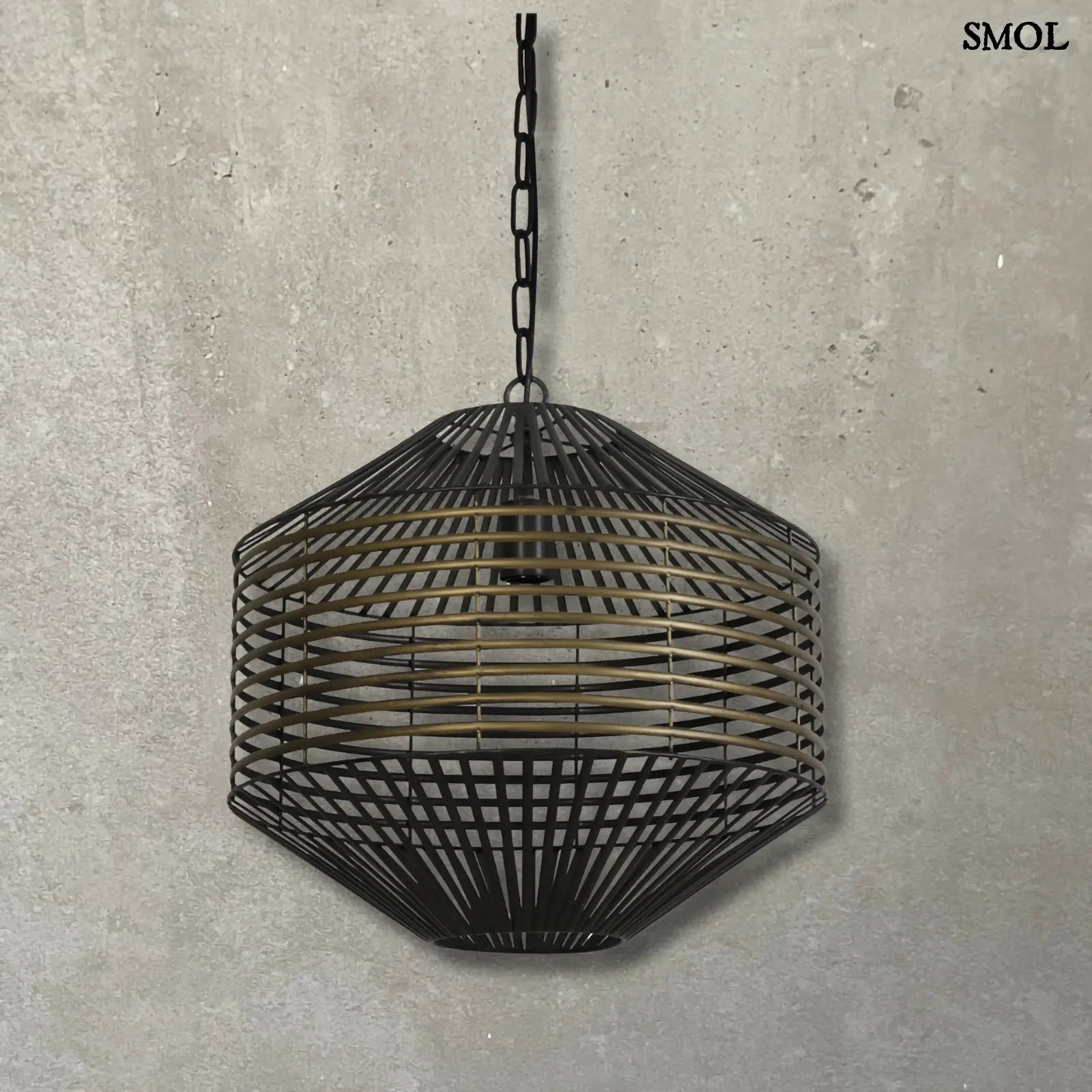 Fém Függőlámpa - antik bronz | SEENA | SMOL - szürke háttérel