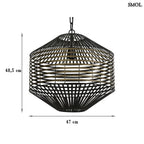 Fém Függőlámpa - antik bronz | SEENA | SMOL - méretekkel