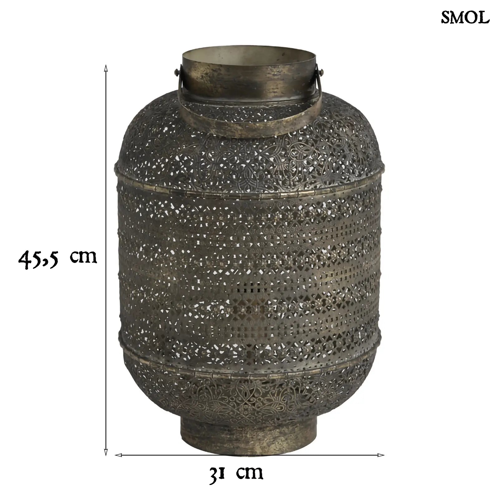 Fém asztali lámpa – keleti stílusú | OSOM | SMOL - méretekkel