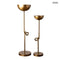 Metal candlestick set – antique brass, twisted stem, 2 pcs | NIHAL